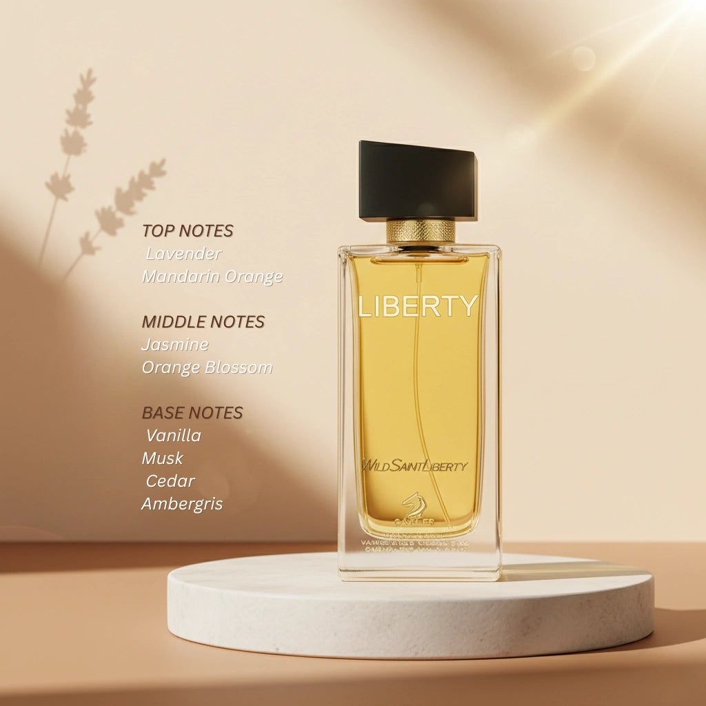 LIBERTY EAU DE PARFUM (100ml) | Aromatic Floral Fragrance for Women | Long-Lasting Lavender Vanilla Ambergris Scent