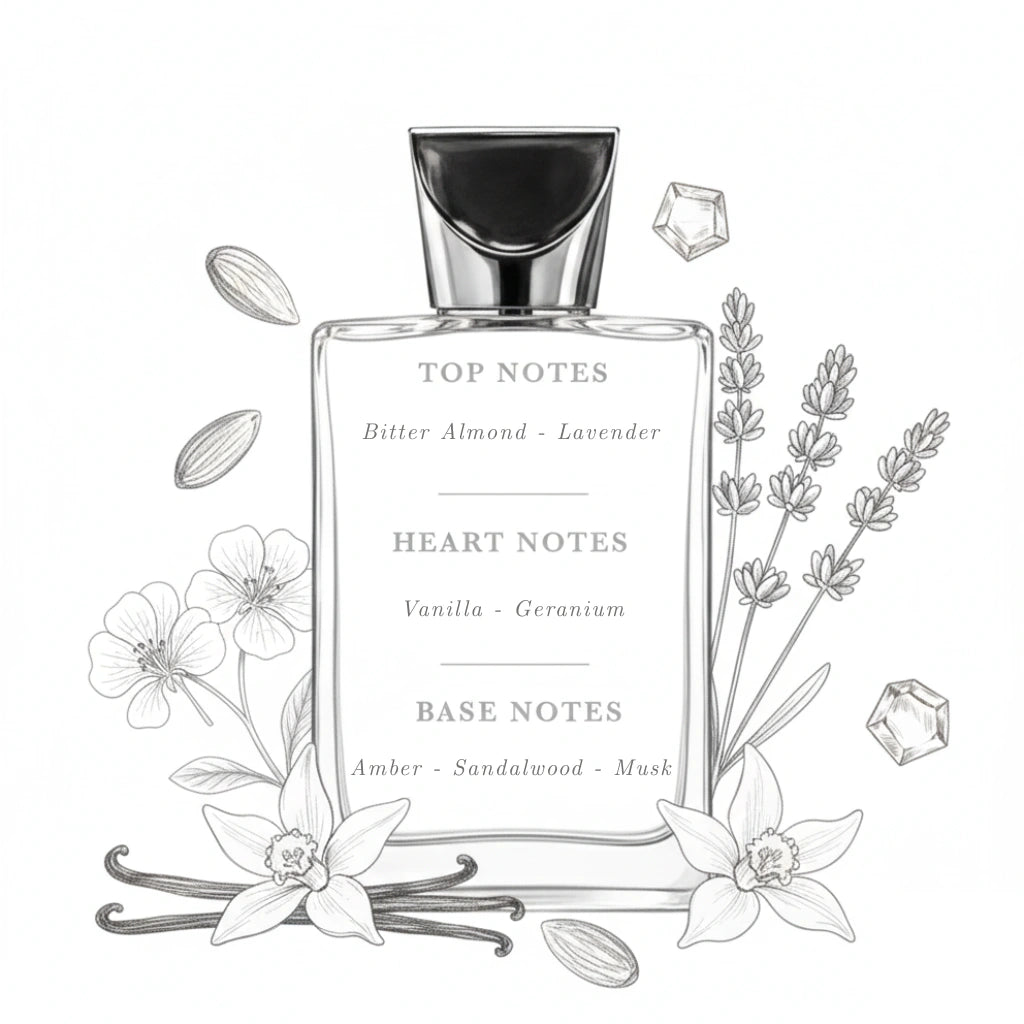 Piccaso Eau de Parfum – Oriental Fougère Fragrance for Men | Long-Lasting Almond Amber Perfume | Creamy Vanilla Perfume | Men's Luxury Cologne | Elegant Almond Sandalwood Musk Scent 100ml