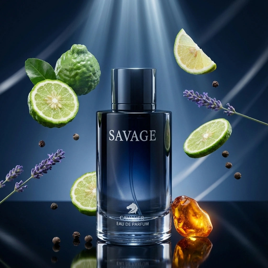 Savage Eau de Parfum – Aromatic Fougère Fragrance for Men | Long-Lasting Fresh Perfume | Spicy Aromatic Perfume | Men's Luxury Fragrance | Bold Bergamot Pepper Scent 100ml
