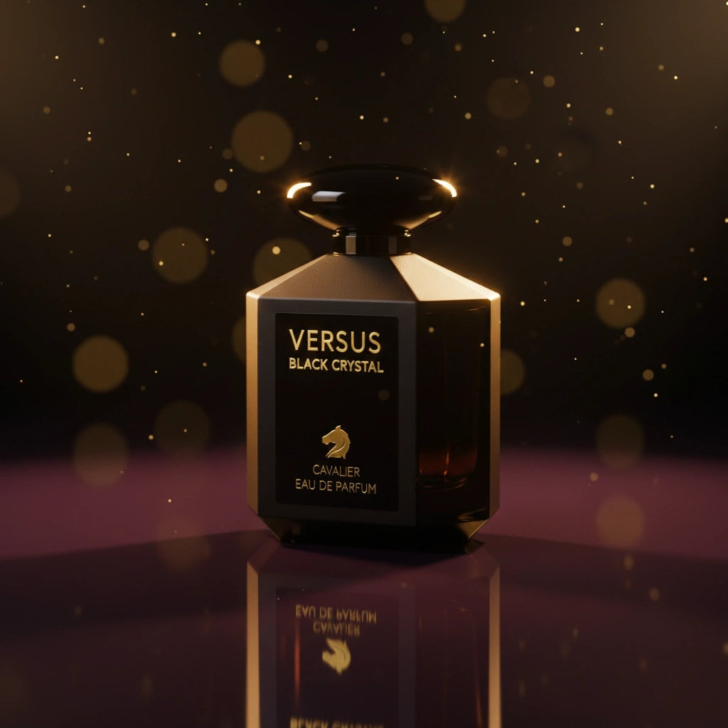 Versus Black Crystal Eau de Parfum – Mysterious Floral Fragrance for Women | Long-Lasting Exotic Floral Perfume | Sensual White Floral Perfume | Women's Luxury Perfume | Bold Gardenia Peony Amber Sandalwood Scent 100ml