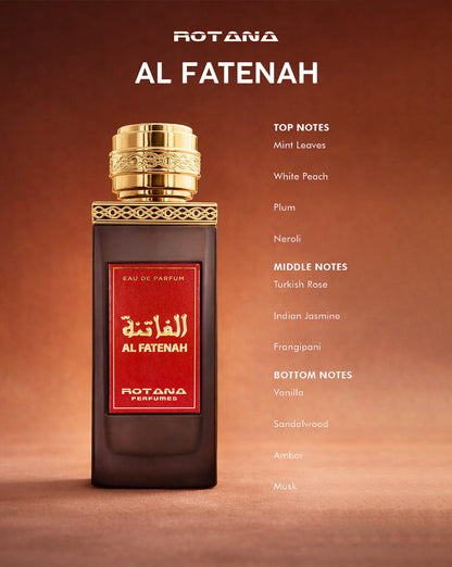 ROTANA AL FATENAH EDP UNISEX ARABIC VANILLA AND AMBER LONG-LASTING SCENT 100ML