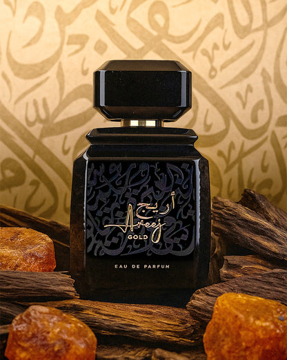 ROTANA AREEJ GOLD SPICY AND SWEET AMBER SCENT UNISEX PERFUME 100ML