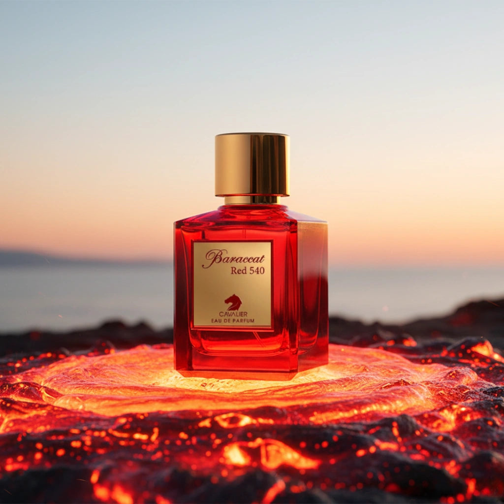 Baraccat Red 540 Eau de Parfum – Luxury Amber Citrus Perfume | Long-Lasting Warm Amber Musk Fragrance | Unisex Luxury Perfume | Bold Grapefruit Sandalwood Scent 100ml