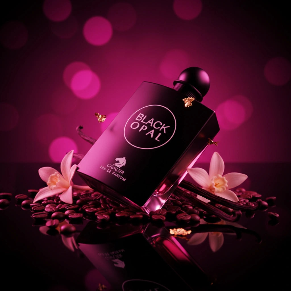 Black Opal Eau de Parfum – Sweet Vanilla Fragrance for Women | Long-Lasting Coffee Vanilla Perfume | Gourmand Floral Perfume | Women's Luxury Perfume | Bold Coffee Jasmine Vanilla Scent 100ml