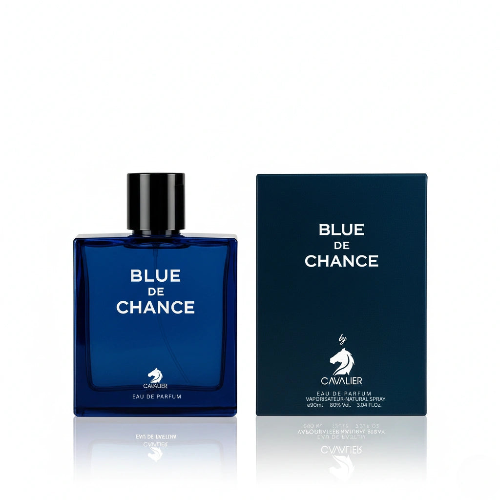 Blue De Chance Eau de Parfum – Woody Aromatic Fragrance for Men | Long-Lasting Fresh Perfume | Spicy Aromatic Perfume | Men's Luxury Cologne | Clean Citrus Sandalwood Incense Scent 90ml