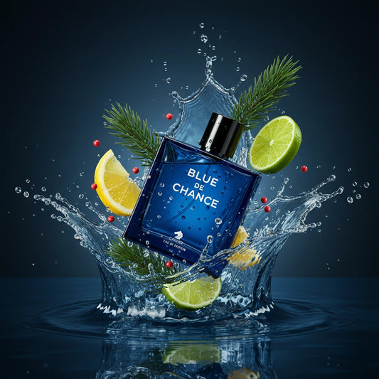 Blue De Chance Eau de Parfum – Woody Aromatic Fragrance for Men | Long-Lasting Fresh Perfume | Spicy Aromatic Perfume | Men's Luxury Cologne | Clean Citrus Sandalwood Incense Scent 90ml