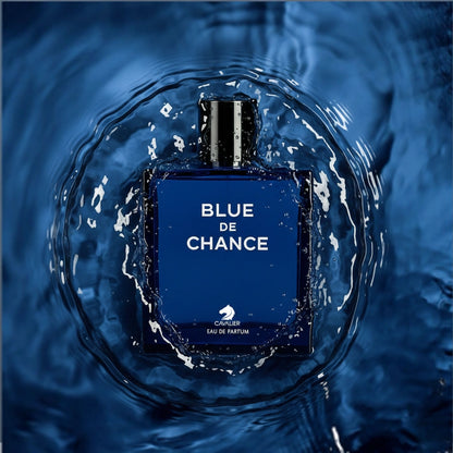 Blue De Chance Eau de Parfum – Woody Aromatic Fragrance for Men | Long-Lasting Fresh Perfume | Spicy Aromatic Perfume | Men's Luxury Cologne | Clean Citrus Sandalwood Incense Scent 90ml