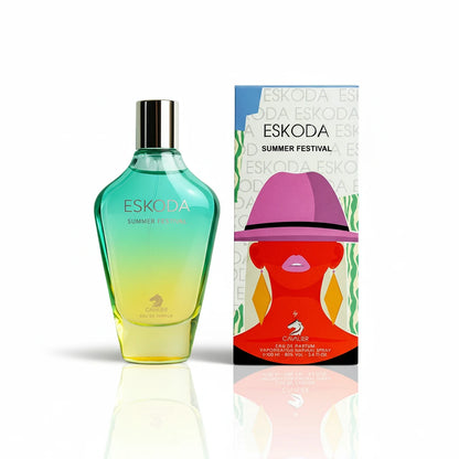 Eskoda Summer Festival Eau de Parfum – Bright Citrus Amber Perfume for Women | Long-Lasting Summer Fragrance | Radiant Floral Woody Scent | Vibrant Grapefruit Sandalwood Perfume 100ml