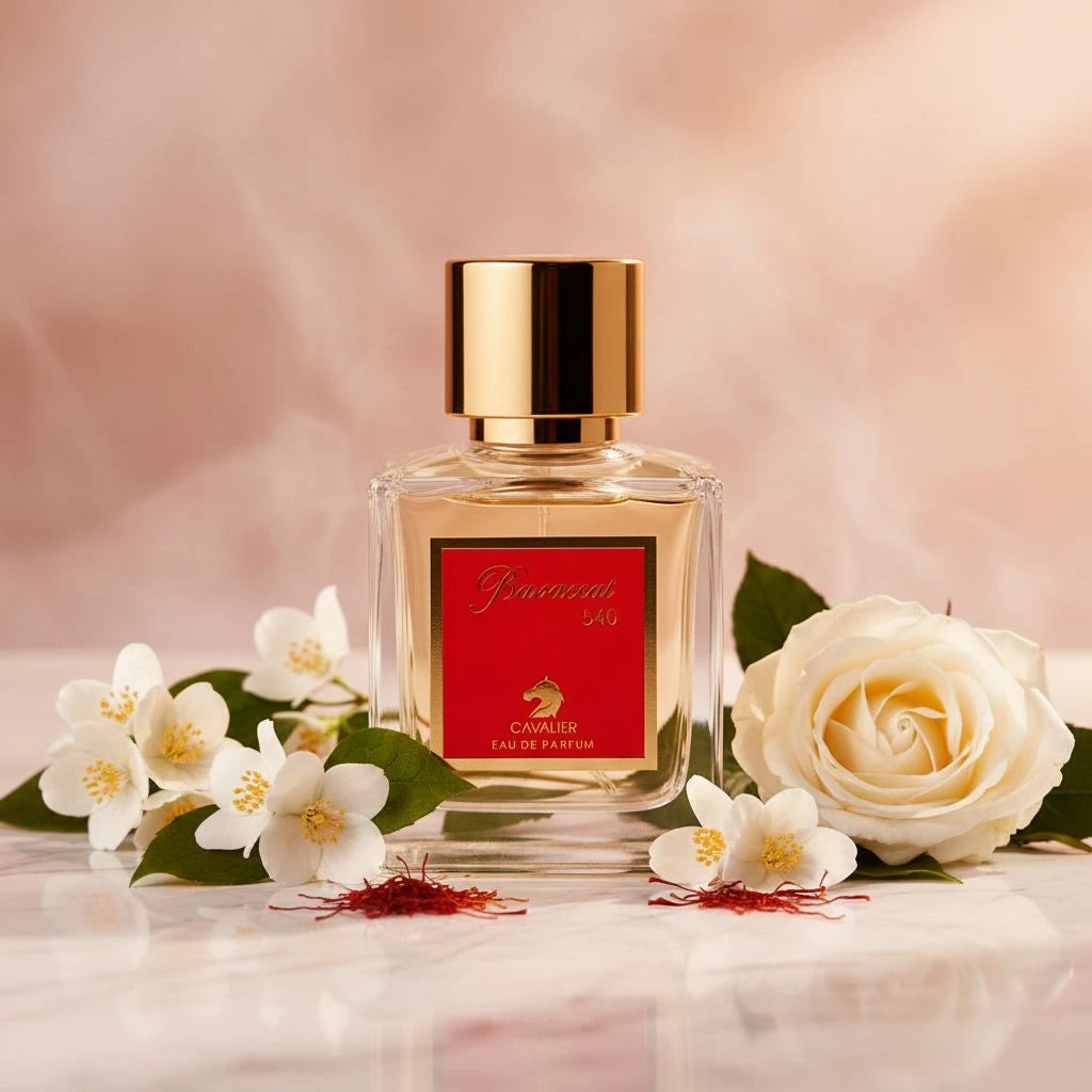 Baraccat 540 Eau de Parfum | Amber Woody Perfume | Long-Lasting Floral Amber Fragrance | Soft Floral Musk Scent | Unisex Saffron Jasmine Perfume 100ml