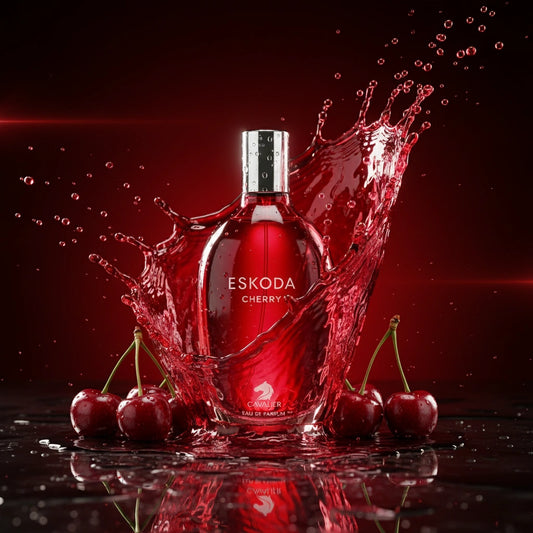 Eskoda Cherry Eau de Parfum – Sweet Floral Fruity Fragrance for Women | Long-Lasting Cherry Vanilla Perfume | Sweet Gourmand Perfume | Women's Luxury Perfume | Playful Cherry Raspberry Marshmallow Vanilla Scent 100ml