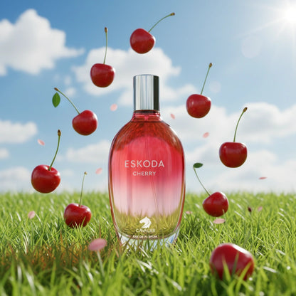 Eskoda Cherry Eau de Parfum – Sweet Floral Fruity Fragrance for Women | Long-Lasting Cherry Vanilla Perfume | Sweet Gourmand Perfume | Women's Luxury Perfume | Playful Cherry Raspberry Marshmallow Vanilla Scent 100ml