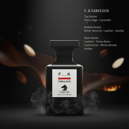 F-K Fabuleux Eau de Parfum – Bold Leather Fragrance for Women and Men | Long-Lasting Leather Vanilla Perfume | Daring Unisex Perfume | Unisex Luxury Perfume | Powerful Almond Leather Amber Tonka Scent 100ml