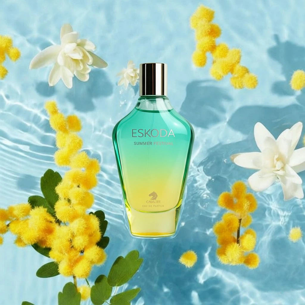Eskoda Summer Festival Eau de Parfum – Bright Citrus Amber Perfume for Women | Long-Lasting Summer Fragrance | Radiant Floral Woody Scent | Vibrant Grapefruit Sandalwood Perfume 100ml