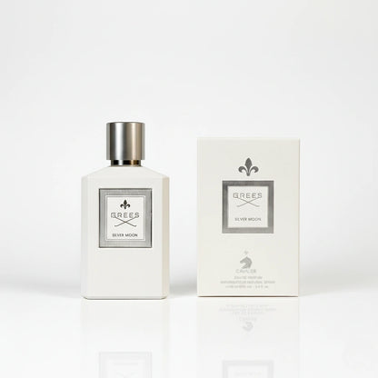 Grees Silver Moon Eau de Parfum – Fresh Citrus Woody Fragrance | Long-Lasting Alpine Perfume | Crisp Green Tea Perfume | Unisex Fresh Bergamot Mandarin Scent 100ml
