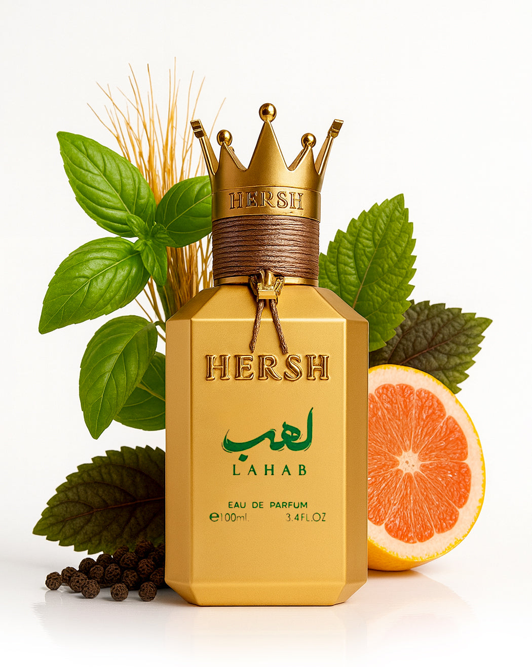 HERSH LAHAB LONG LASTING ARABIC AND MODERN TOUCH UNISEX PERFUME WITH SWEET, PUTCHOULI & GRAPEFRUIT NOTES 100ML