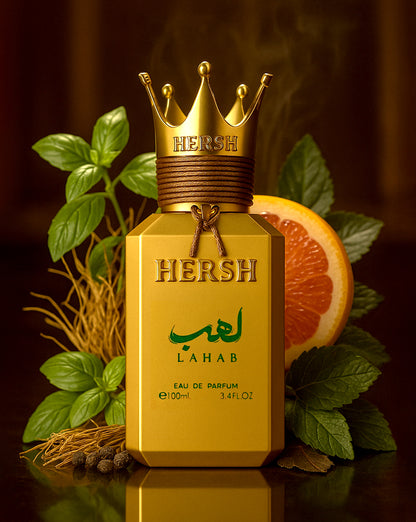 HERSH LAHAB LONG LASTING ARABIC AND MODERN TOUCH UNISEX PERFUME WITH SWEET, PUTCHOULI & GRAPEFRUIT NOTES 100ML