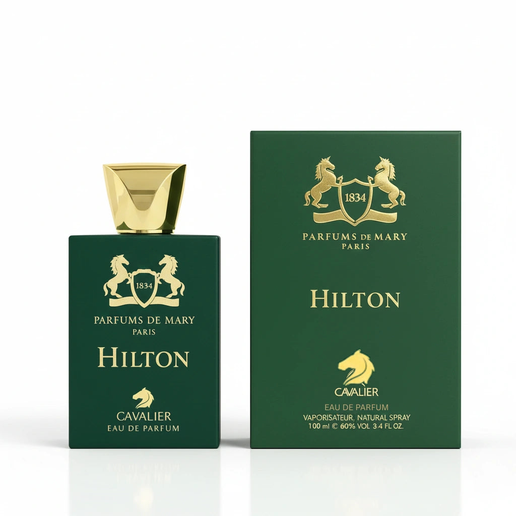 Hilton Eau de Parfum – Woody Aromatic Fragrance for Men | Long-Lasting Woody Perfume | Rich Oud Woody Perfume | Men's Luxury Cologne | Distinguished Sage Oud Scent 100ml