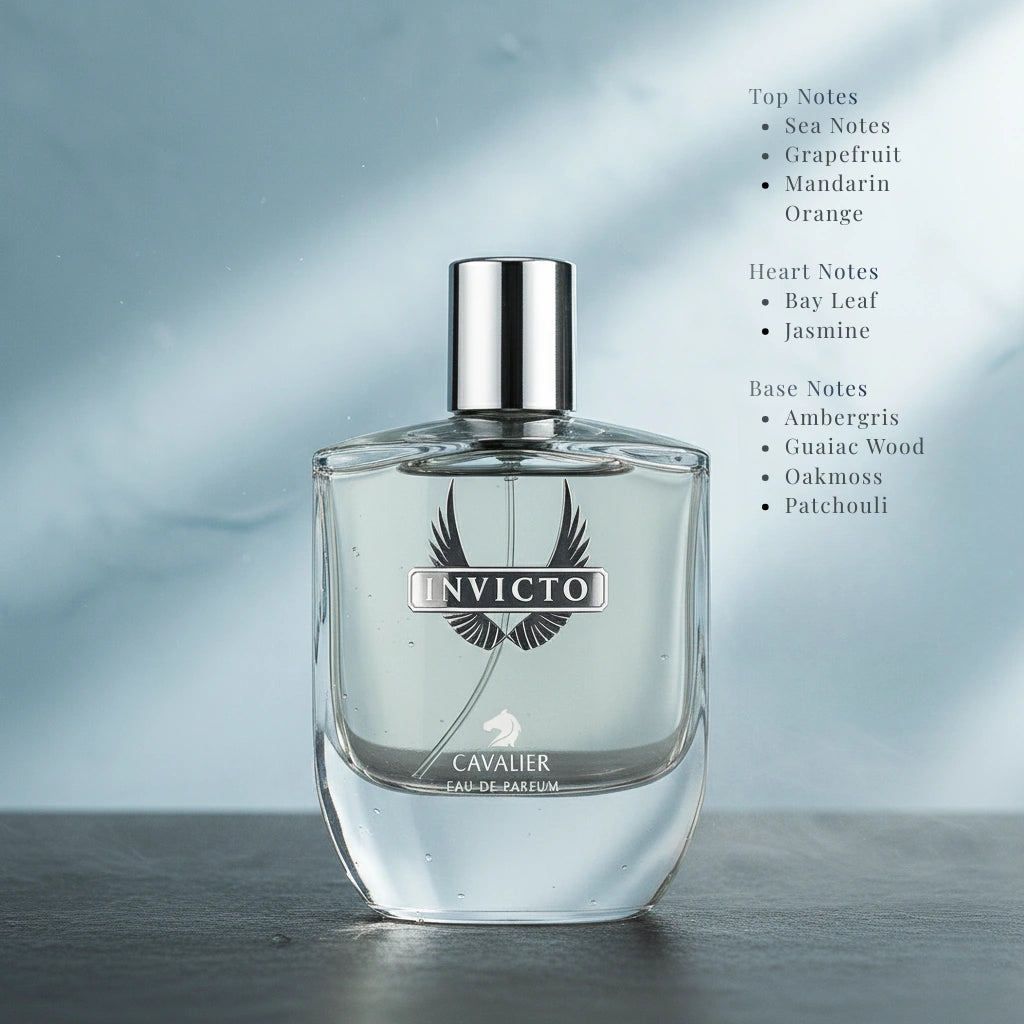 Invicto Eau de Parfum – Bold Aromatic Aquatic Fragrance for Men | Long-Lasting Fresh Masculine Perfume | Seductive Sporty Cologne | Victorious Grapefruit Sea Notes Ambergris Patchouli Scent 100ml