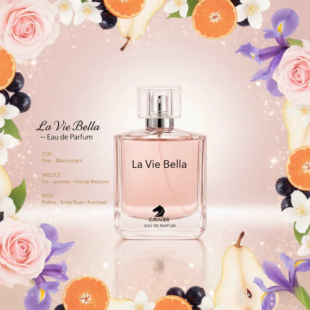 LA VIE BELLA EAU DE PARFUM (100ml) | Floral Fruity Gourmand Fragrance for Women | Long-Lasting Praline & Iris Scent