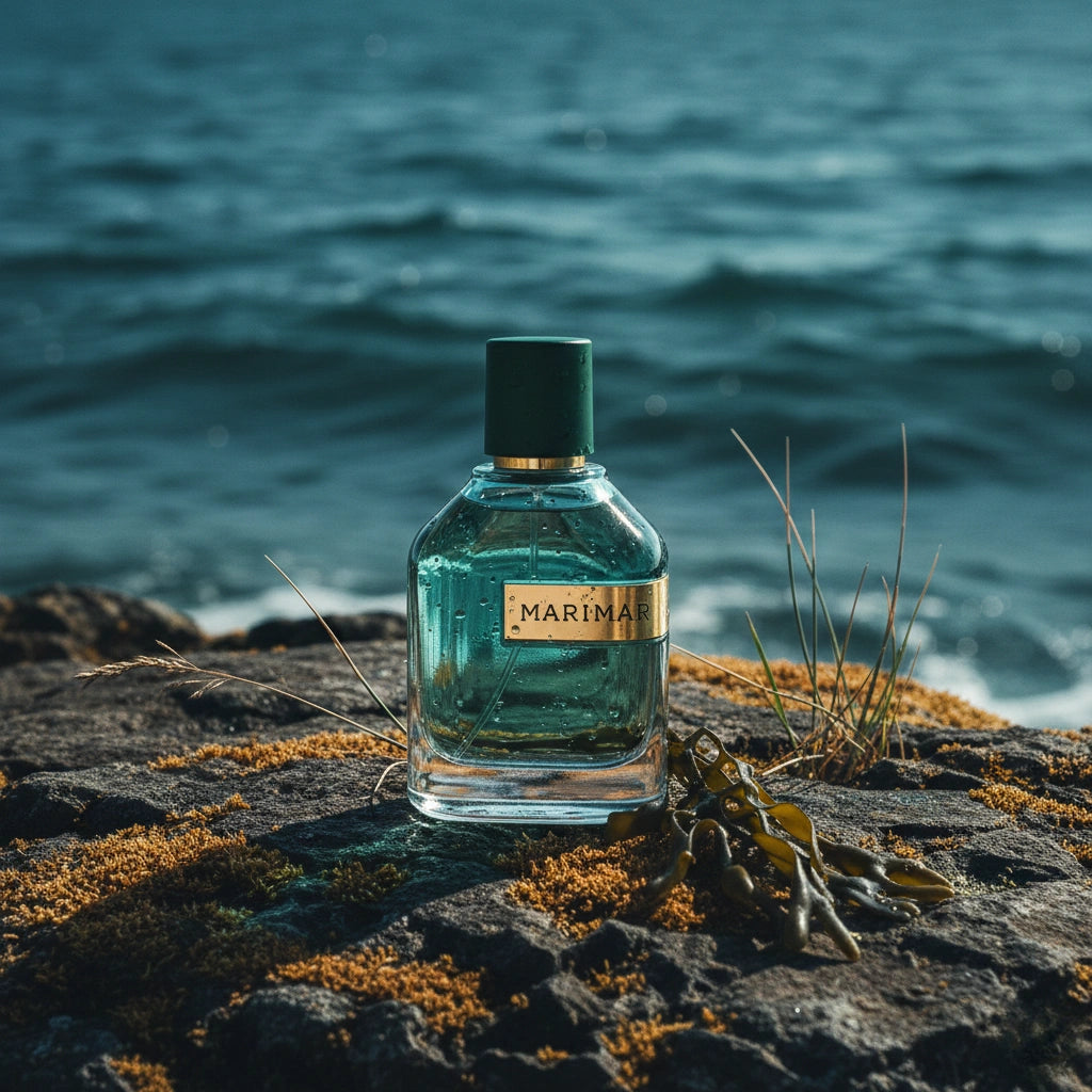 Marimare Eau de Parfum – Oceanic Aromatic Aquatic Fragrance | Long-Lasting Marine Perfume | Salty Mineral Perfume | Unisex Luxury Perfume | Seaweed Driftwood Ambergris Scent 100ml