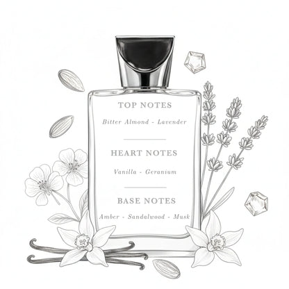 Piccaso Eau de Parfum – Oriental Fougère Fragrance for Men | Long-Lasting Almond Amber Perfume | Creamy Vanilla Perfume | Men's Luxury Cologne | Elegant Almond Sandalwood Musk Scent 100ml