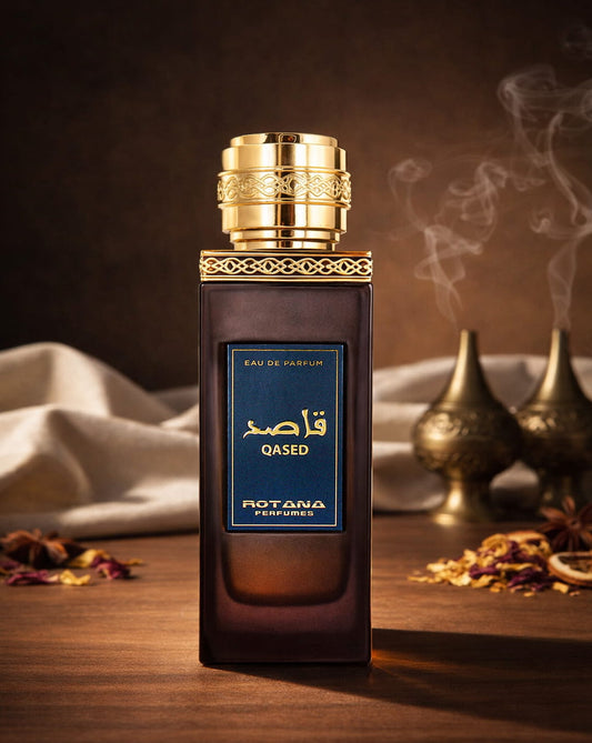 ROTANA QASED EAU DE PARFUM ARABIC  UNISEX AMBER AND MUSK SCENT 100ML