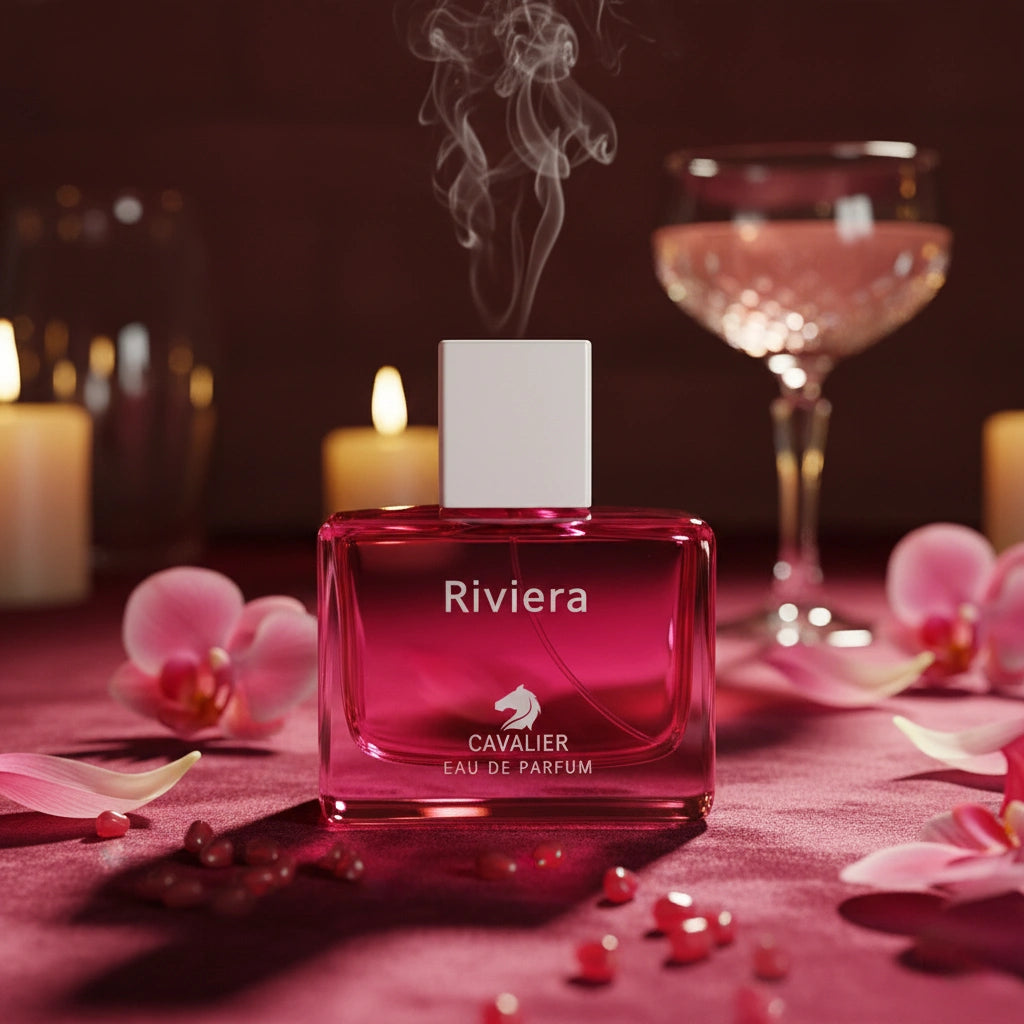 Riviera Eau de Parfum – Luminous Floral Fragrance for Women | Long-Lasting Floral Amber Perfume | Sensual Floral Perfume | Women's Luxury Perfume | Radiant Pomegranate Orchid Amber Whipped Cream Scent 100ml