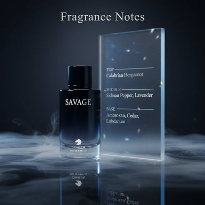 Savage Eau de Parfum – Aromatic Fougère Fragrance for Men | Long-Lasting Fresh Perfume | Spicy Aromatic Perfume | Men's Luxury Fragrance | Bold Bergamot Pepper Scent 100ml