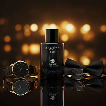 Savage Exit Eau de Parfum – Aromatic Spicy Fragrance for Men | Long-Lasting Powerful Perfume | Rich Aromatic Perfume | Men's Luxury Cologne | Bold Cinnamon Licorice Woody Scent 100ml