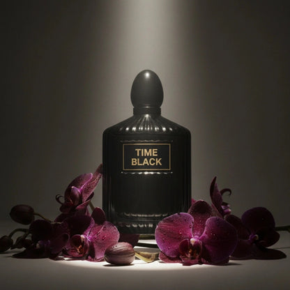 TIME BLACK EAU DE PARFUM (100ml) | Oriental Floral Fragrance for Women | Long-Lasting Black Orchid Vanilla Incense Scent