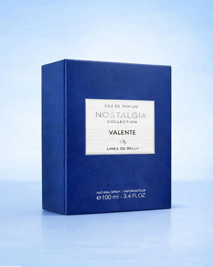 NOSTALGIA VALENTE LONG-LASTING FRUITY FLORAL PERFUME FOR MEN 100ML | PINEAPPLE, CITRUS & JASMINE EAU DE PARFUM | WARM MUSKY TONKA BASE | LINEA DE BELLA
