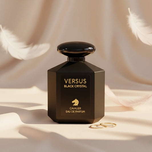 Versus Black Crystal Eau de Parfum – Mysterious Floral Fragrance for Women | Long-Lasting Exotic Floral Perfume | Sensual White Floral Perfume | Women's Luxury Perfume | Bold Gardenia Peony Amber Sandalwood Scent 100ml