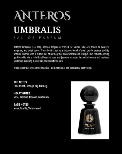 UMBRALIS EDP WOMEN LONG-LASTING PERFUME WITH PEAR, INCENSE & SANDALWOOD PERFUME 100ML BY ANTEROS