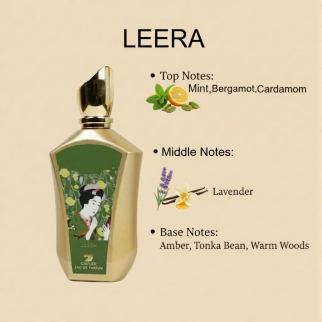 LEERA Eau de Parfum for Women | Fresh Citrus & Vanilla Blend | Warm Gourmand Fragrance | Long-Lasting Perfume 100ml
