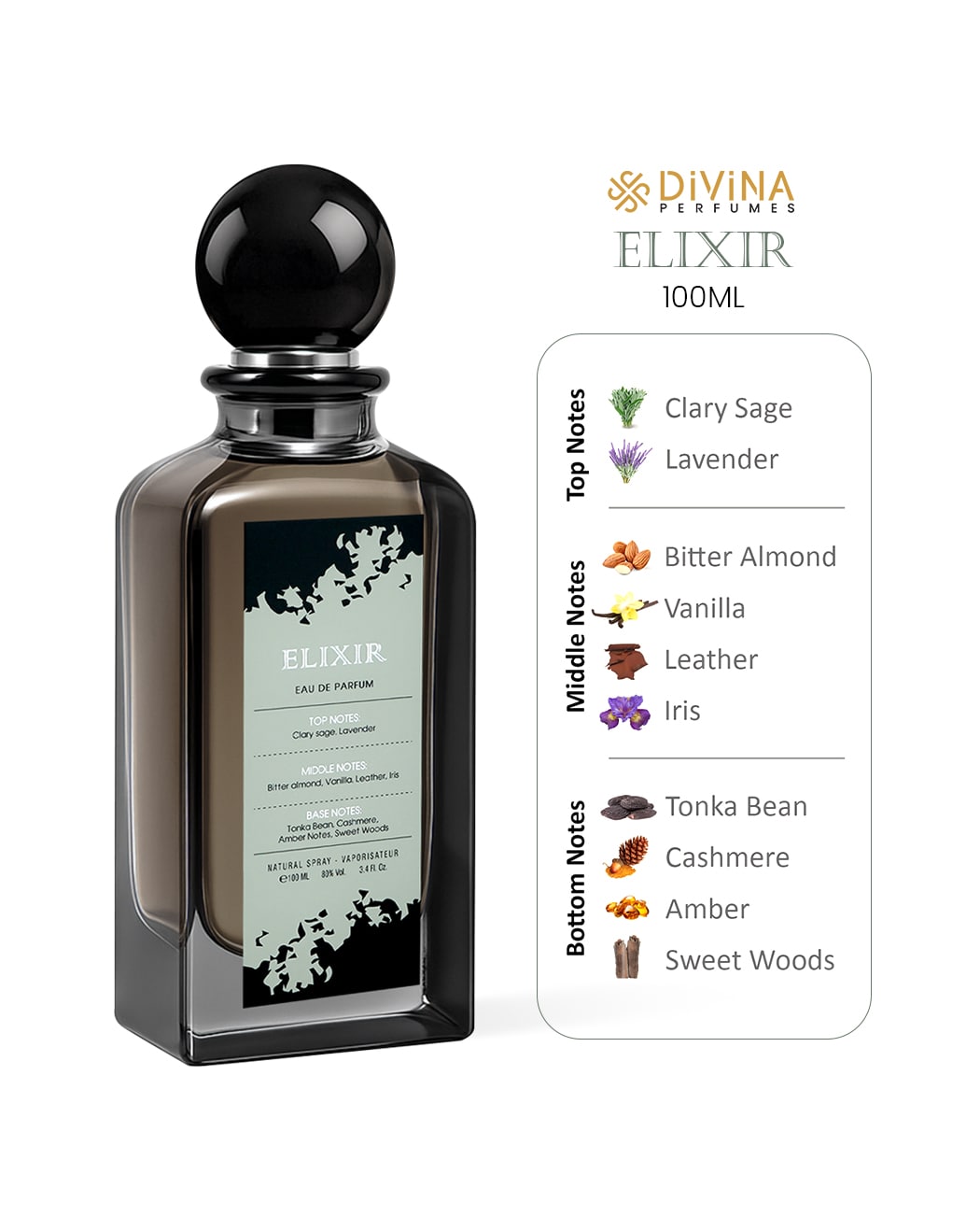 DIVINA ELIXIR FOR MEN EDP 100ML - Linea De Bella | Divina Perfumesperfumefragrance
