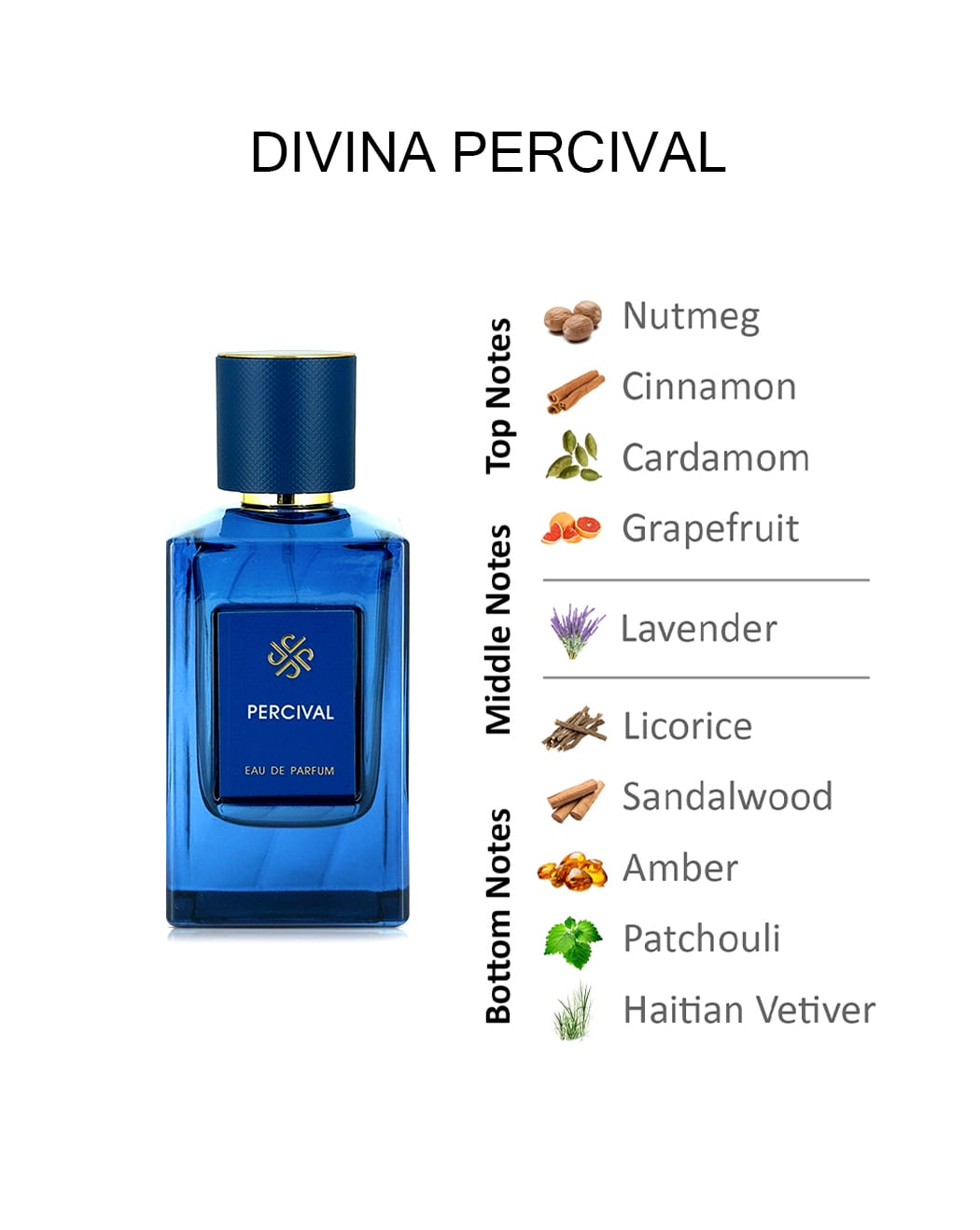 DIVINA PERCIVAL EAU DE PARFUM FOR MEN 100ML - Linea De Bella | Divina Perfumesperfumefragrance