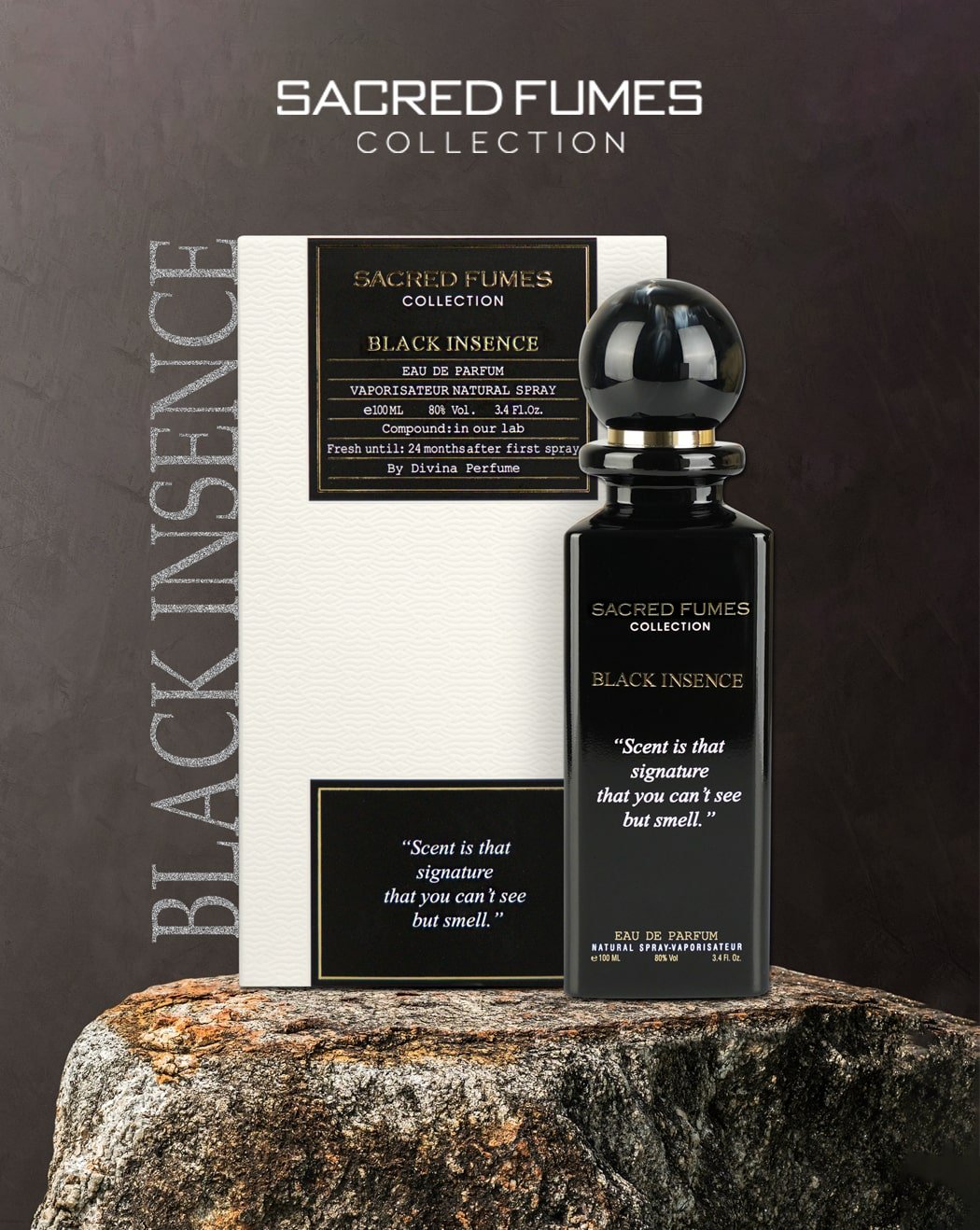 DIVINA SACRED FUMES BLACK INTENSE FOR WOMEN 100ML - Linea De Bella | Divina Perfumesperfumefragrance