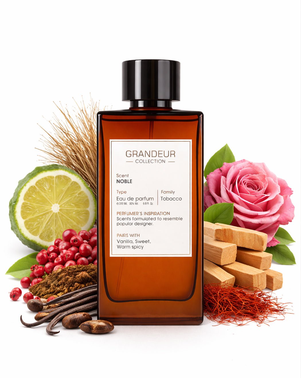 Grandeur Noble Unisex Amber Woody Luxury Perfume EDP 200ml by Linea De Bella - product image 1