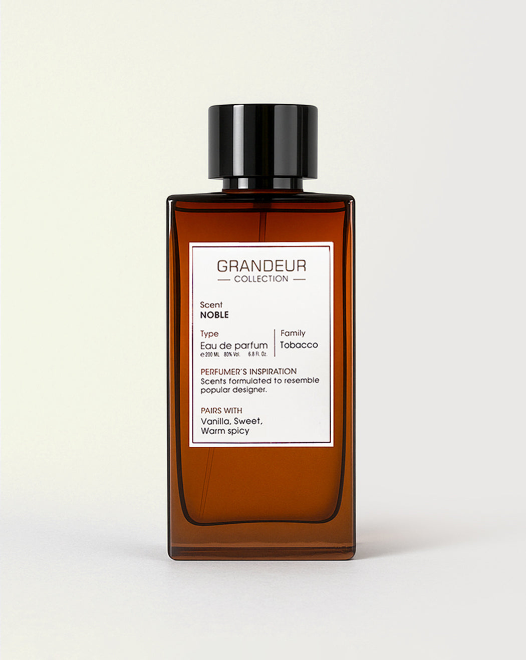 GRANDEUR NOBLE UNISEX AMBER WOODY LUXURY PERFUME EDP 200ML