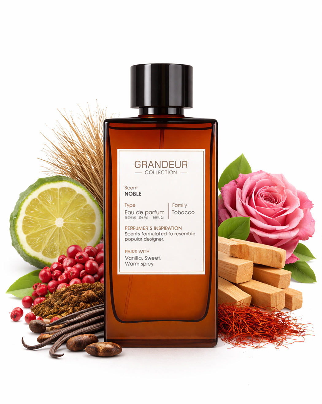 GRANDEUR NOBLE UNISEX AMBER WOODY LUXURY PERFUME EDP 200ML