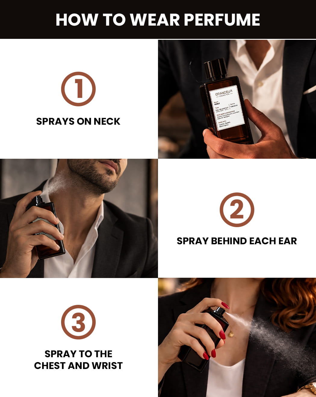 GRANDEUR NOBLE UNISEX AMBER WOODY LUXURY PERFUME EDP 200ML