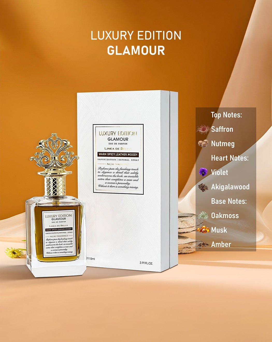 LUXURY EDITION GLAMOUR EDP UNISEX 115ML - Linea De Bella | Divina Perfumesperfumefragrance