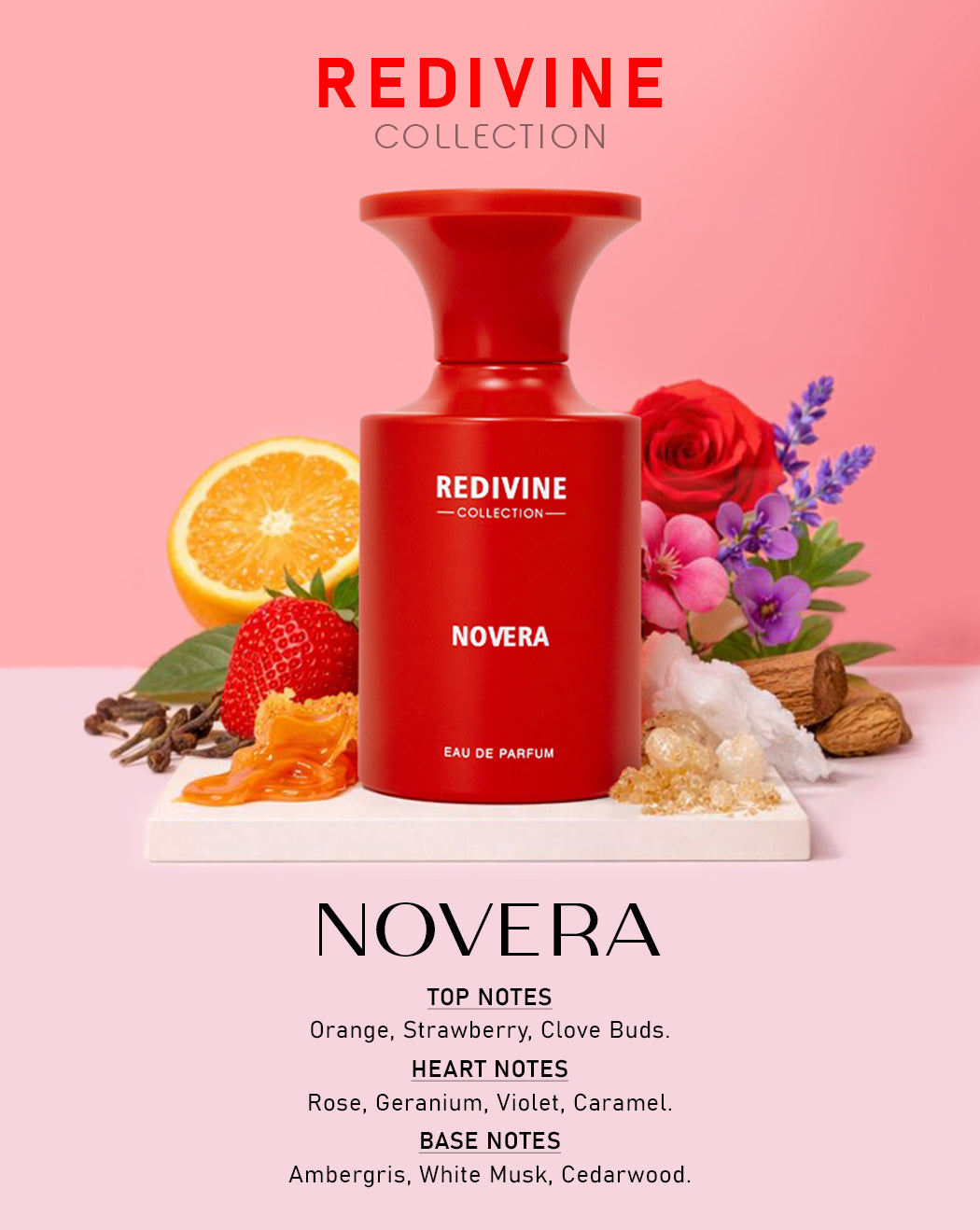 REDIVINE NOVERA EDP 100ML LONG LASTING FLORAL PERFUME FOR WOMEN PREMIUM FRAGRANCE BY ANTEROS