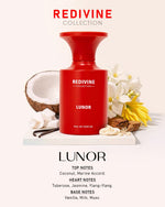 REDIVINE LUNOR EDP LONG - LASTING PERFUME FOR WOMEN | COCONUT VANILLA FLORAL FRAGRANCE | PREMIUM SCENT EDP 100ML BY ANTEROS - Linea De Bella | Divina Perfumesperfumefragrance
