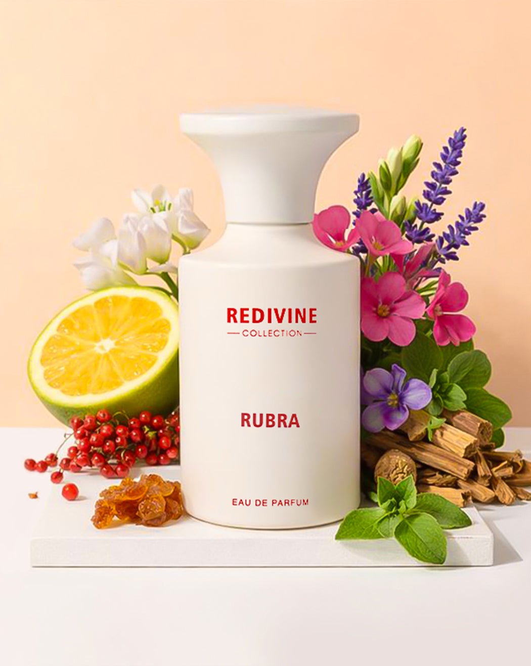 REDIVINE RUBRA EAU DE PARFUM 100ML | LONG - LASTING LUXURY MEN PERFUME BY ANTEROS | WOODY SPICY MODERN FRAGRANCE - Linea De Bella | Divina Perfumesperfumefragrance