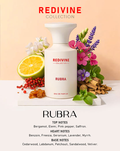 REDIVINE RUBRA EAU DE PARFUM 100ML | LONG-LASTING LUXURY MEN PERFUME BY ANTEROS | WOODY SPICY MODERN FRAGRANCE